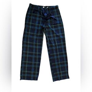 Men's Navy Blue Plaid Pants